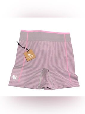 Astroremiges Harmony Striped Biker Shorts Rosy Finch Quill SZ  medium